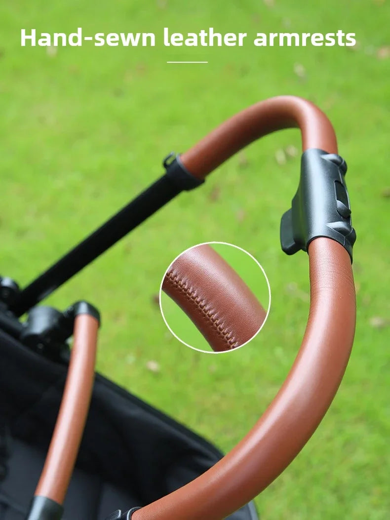 Foldable Double Seat Twin Stroller – Lightweight Portable Twin Travel Stroller, Comfortable & Multifunctional, Airplane-Boarding Friendly