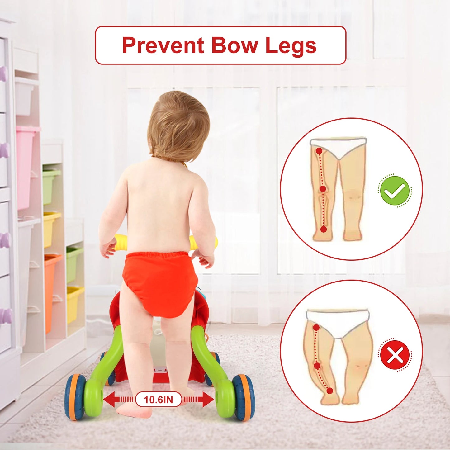 Baby Cartoon Push Walker Toy with Music & Drawing Board – Multifunction Learning Activity Walker for Infants 6–15 Months