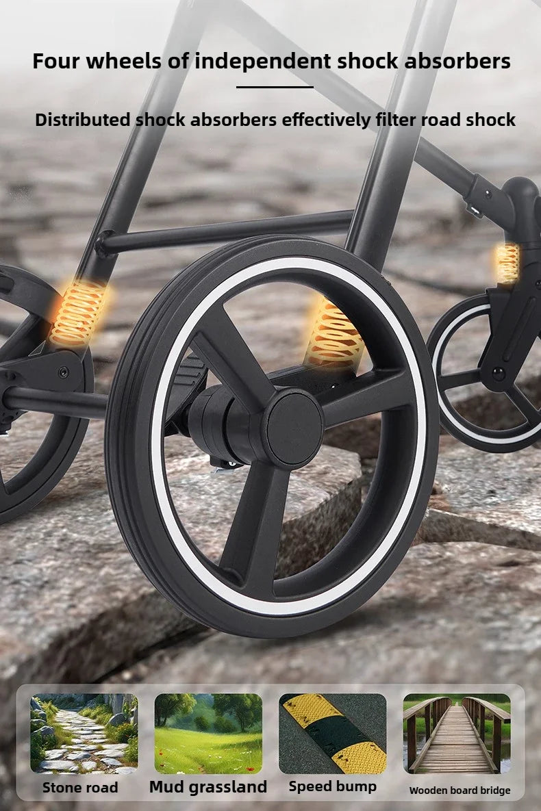 Foldable Double Seat Twin Stroller – Lightweight Portable Twin Travel Stroller, Comfortable & Multifunctional, Airplane-Boarding Friendly