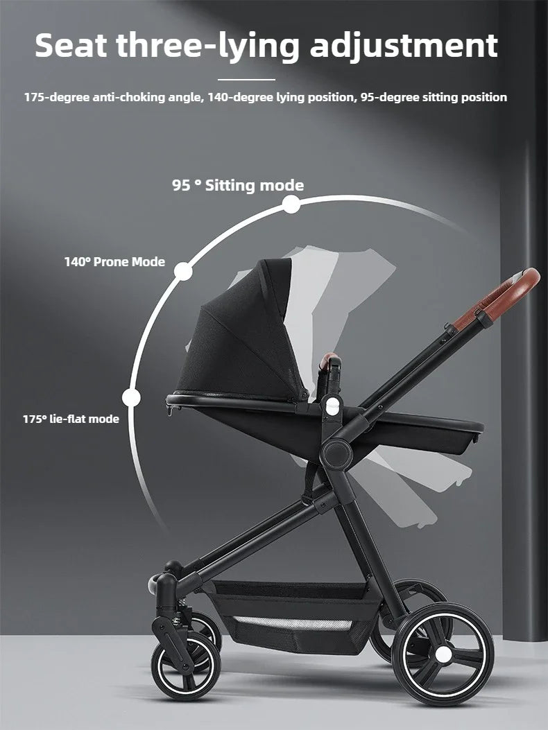 Foldable Double Seat Twin Stroller – Lightweight Portable Twin Travel Stroller, Comfortable & Multifunctional, Airplane-Boarding Friendly