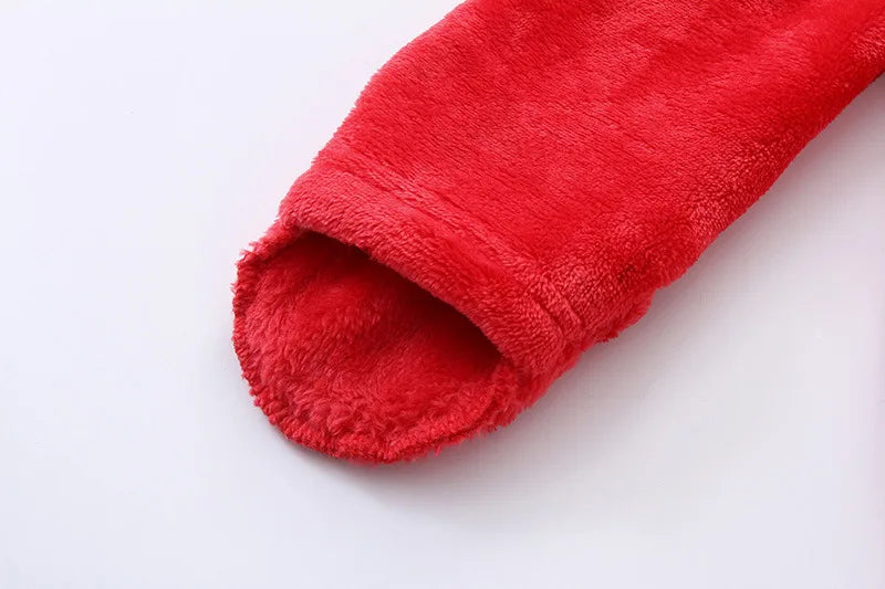 2025 Autumn Winter Newborn Baby Christmas Flannel Romper – Hooded Jumpsuit for Baby Boys & Girls (0–1 Year)