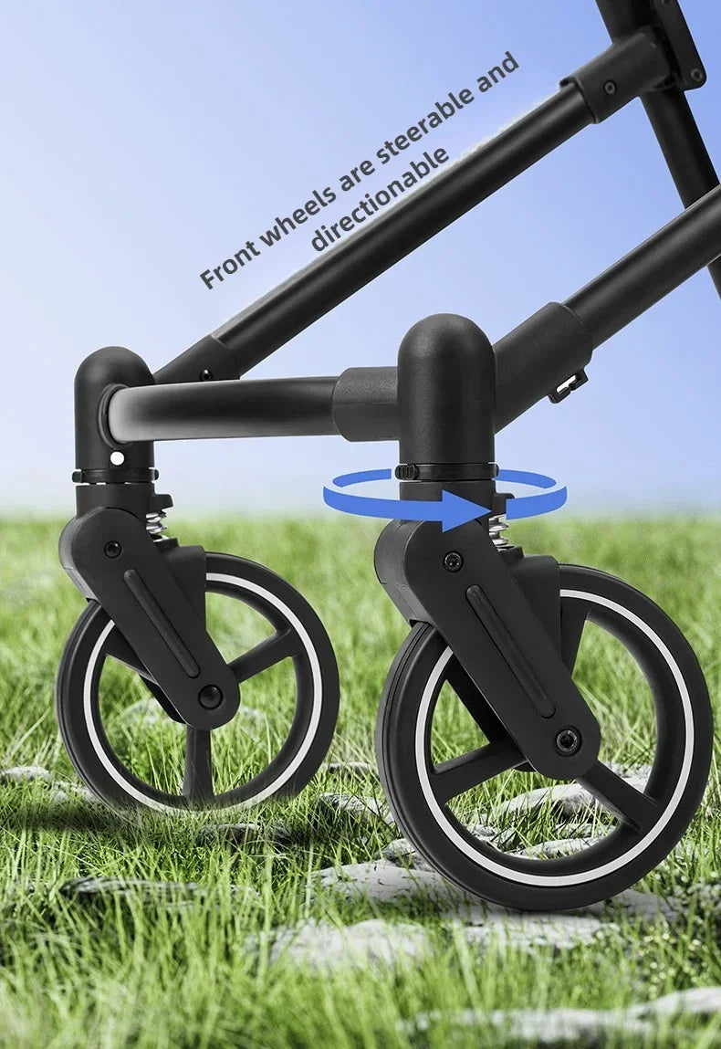 Foldable Double Seat Twin Stroller – Lightweight Portable Twin Travel Stroller, Comfortable & Multifunctional, Airplane-Boarding Friendly